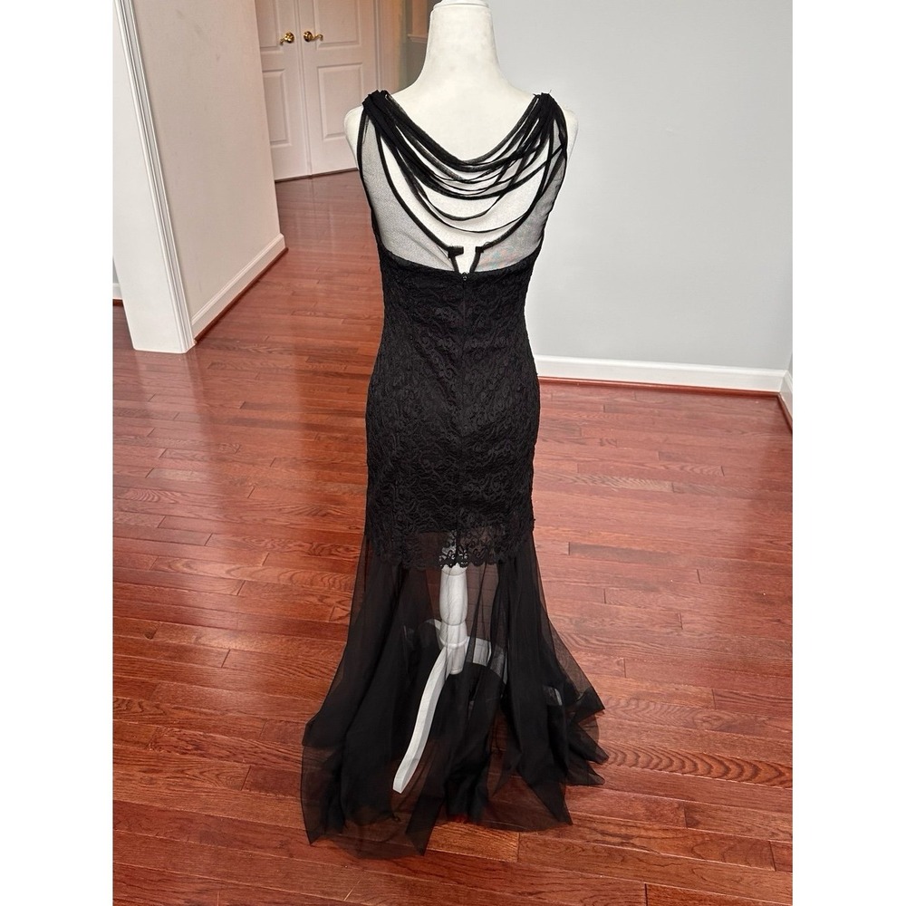 Vintage Y2K Gothic Vania 38 Black Tulle Gown Dress - Monster High Trashy Punk - Picture 6 of 8